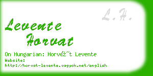 levente horvat business card